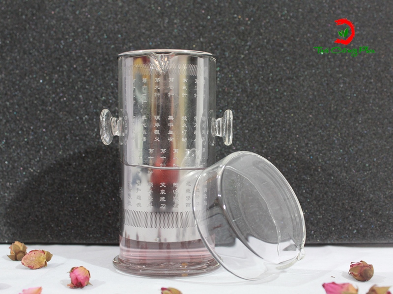 ấm thủy tinh có lọc inox