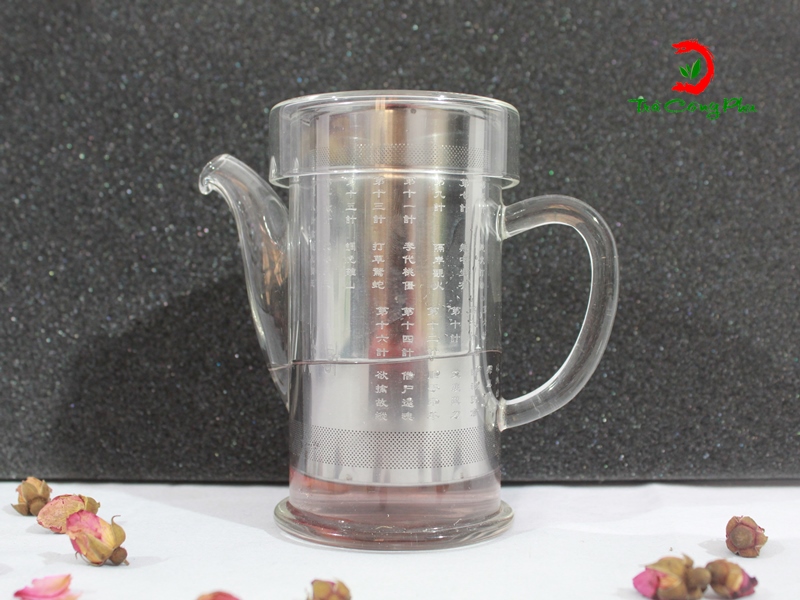 ấm thủy tinh lọc inox