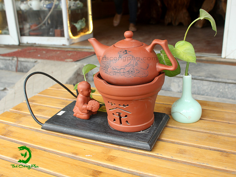 Ấm tử sa kèm bếp đun