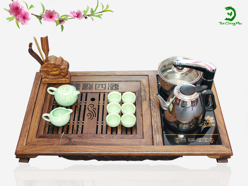 bàn trà nguyên gỗ nhã tư