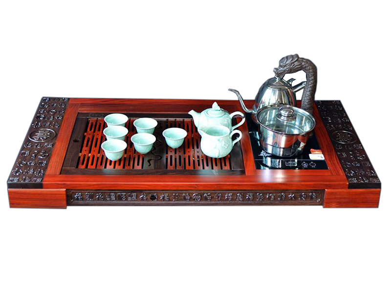 bàn trà nguyên gỗ phúc thọ an khang